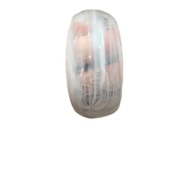 Blk & White Lucite Clamper Bracelet -Hinged Bracelet, Colorful End Of Day Lucite - Picture 14 of 16